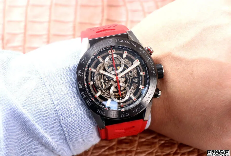 TAG Heuer Carrera CAR2A1Z.FT6050 XF Factory 1:1 Best Edition Replica Watch Red Strap